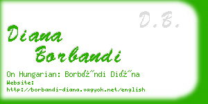 diana borbandi business card